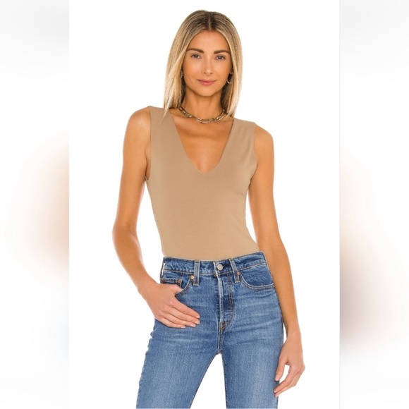 Free People Tops - FP Keep It Sleek Bodysuit in Tan